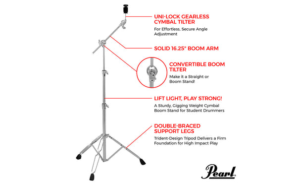 Pearl BC830 830 Series Boom Cymbal Stand
