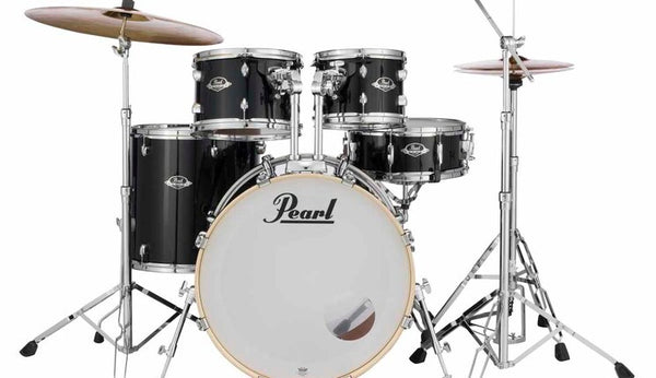 Pearl Export EXX725/C31 5-piece Drum Set with Snare Drum and Hardware - Jet Black