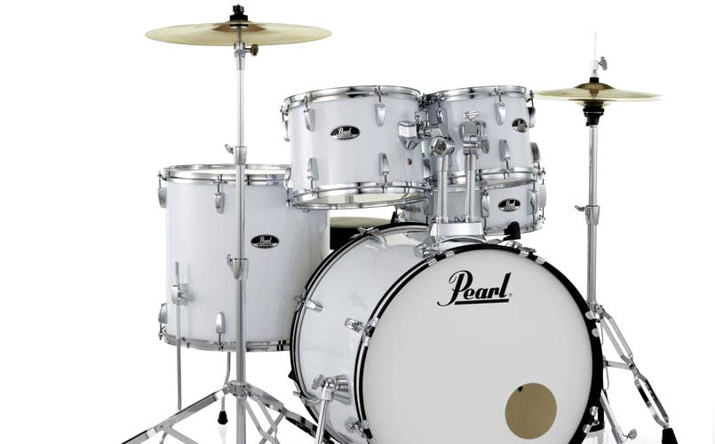 Pearl RS505C/C33 Roadshow 5-piece Complete Drum Set with Hardware and Cymbals - Pure White