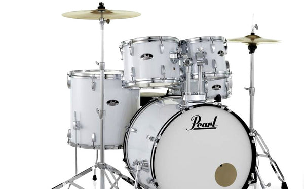 Pearl RS505C/C33 Roadshow 5-piece Complete Drum Set with Hardware and Cymbals - Pure White