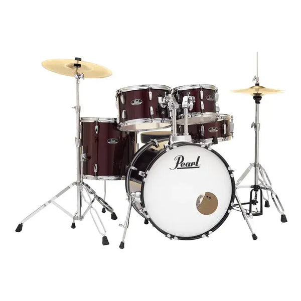 Pearl RS505C/C91 Roadshow 5-piece Complete Drum Set with Hardware and Cymbals - Wine Red