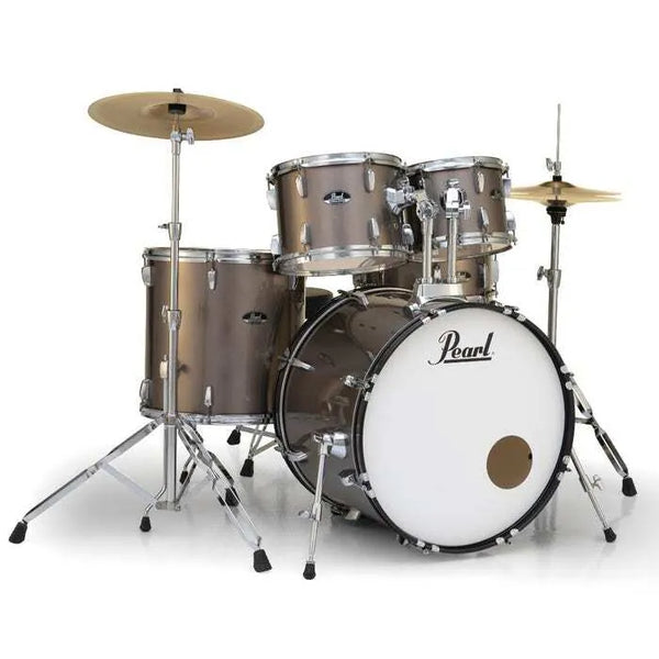 Pearl RS525SC/C707 Roadshow 5-piece Complete Drum Set with Hardware and Cymbals - Bronze Metallic