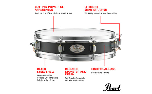 Pearl S1330B 13"x3" Steel Effect Piccolo Snare