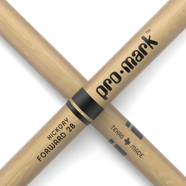 Pro-Mark TX2BW Hickory 2B Wood Tip Drum Sticks (Pair)
