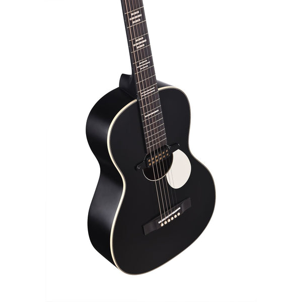 Recording King RP-30-7E-BK Dirty 30s Single 0 Parlor Acoustic-Electric Guitar - Black