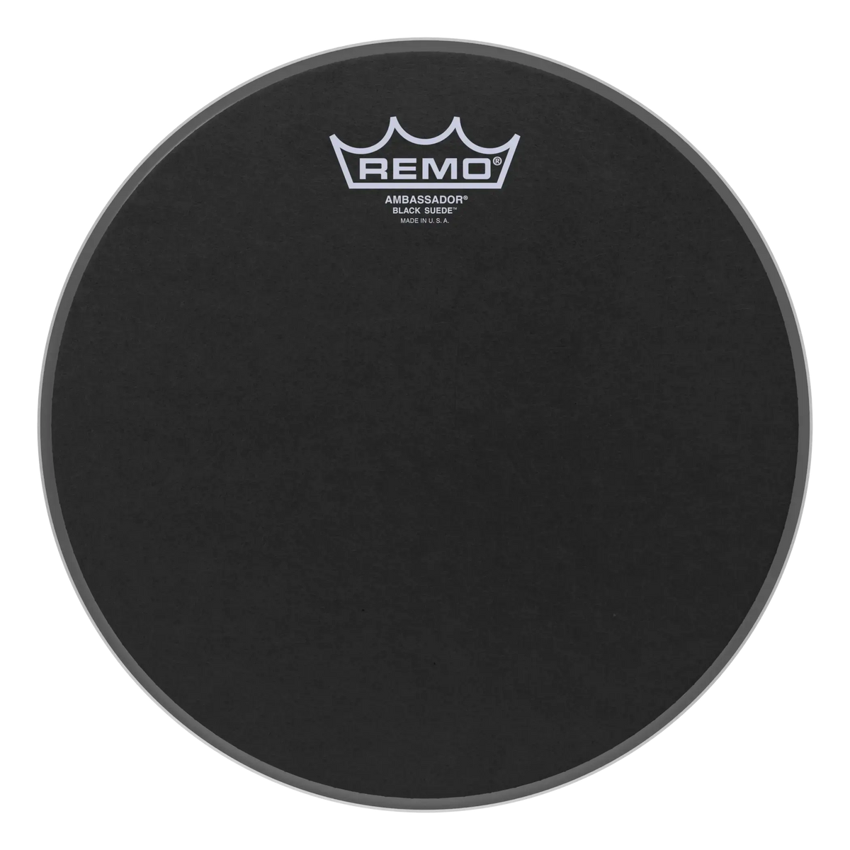 Remo BA-0810-ES 10” Ambassador Black Suede Drumhead