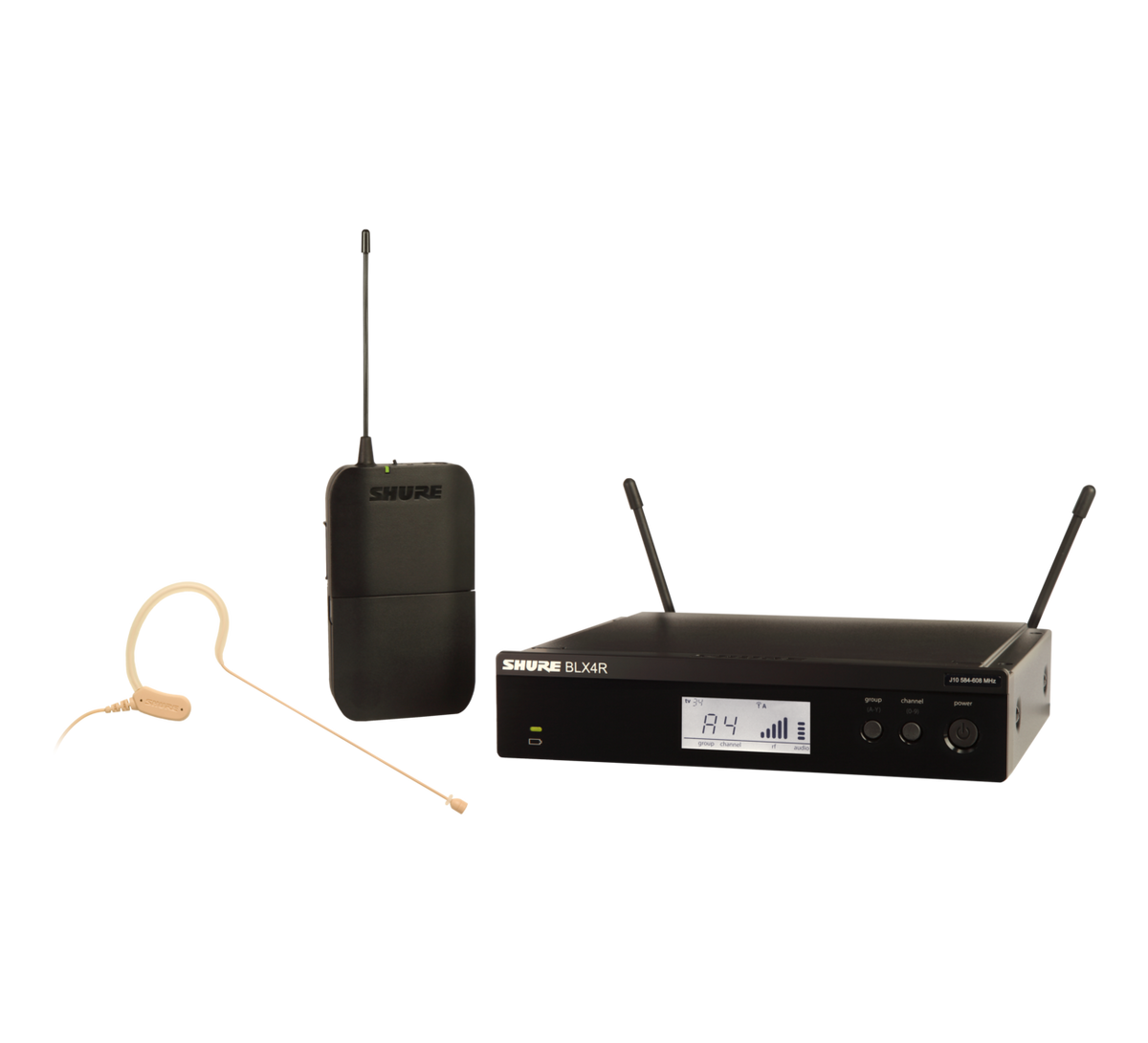Shure BLX14R/MX53-H9 Wireless Rack-mount Presenter System with MX153 Earset Microphone