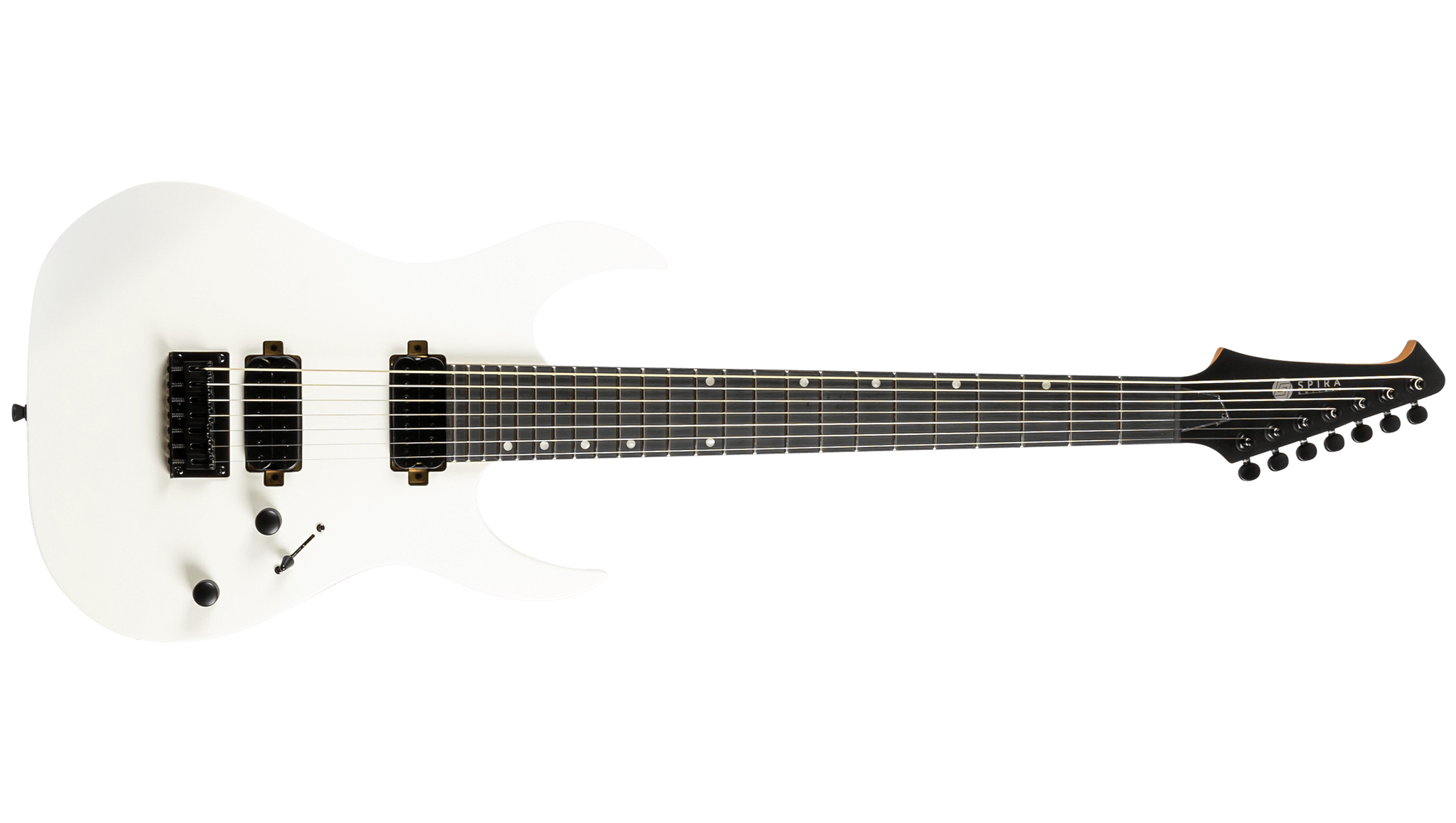 Spira S-407MWH 7 String Electric Guitar - Satin White