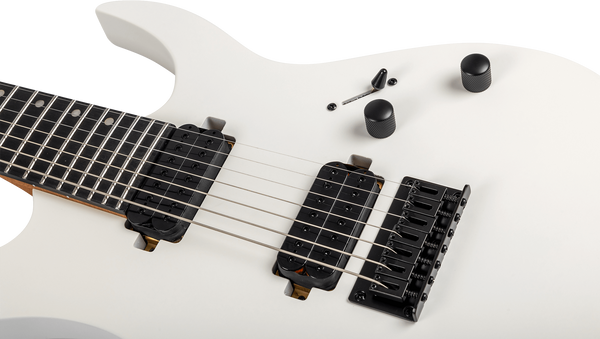 Spira S-407MWH 7 String Electric Guitar - Satin White