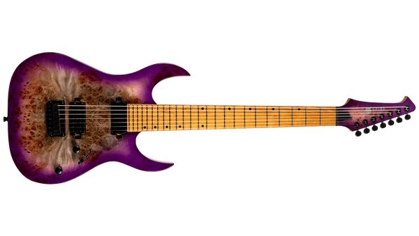 Spira S-457TPP 7 String Electric Guitar - Transparent Purple