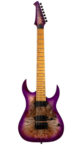 Spira S-457TPP 7 String Electric Guitar - Transparent Purple