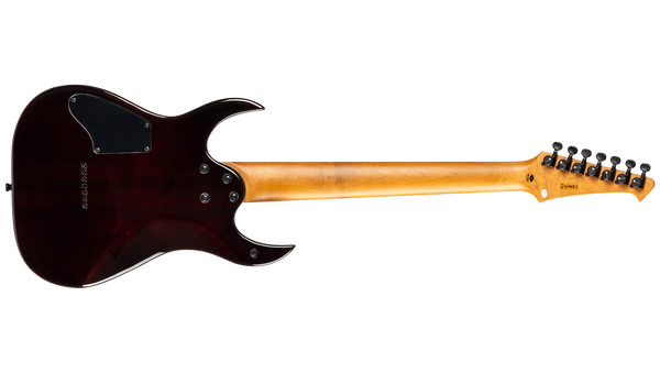 Spira S-457TRD 7 String Electric Guitar - Transparent Red & Black