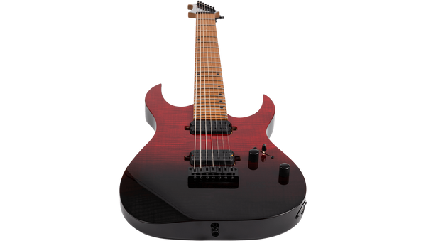 Spira S-457TRD 7 String Electric Guitar - Transparent Red & Black