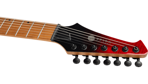 Spira S-457TRD 7 String Electric Guitar - Transparent Red & Black