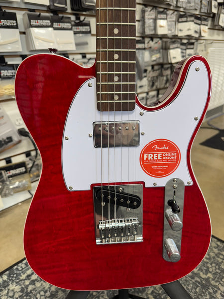 Squier Affinity Telecaster FMT SH - Crimson Red Transparent - B Stock
