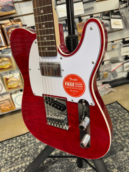 Squier Affinity Telecaster FMT SH - Crimson Red Transparent - B Stock