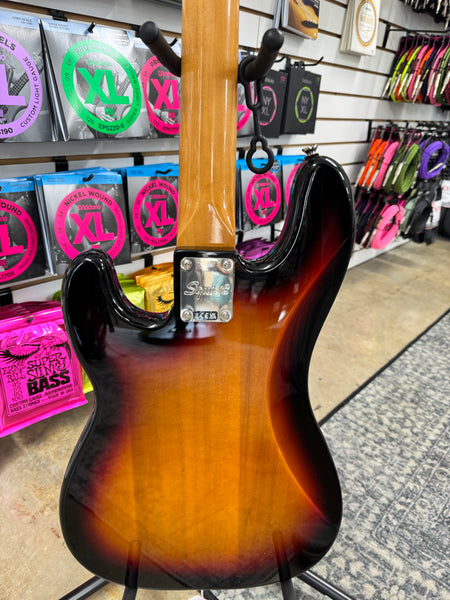 Used Squier Classic Vibe '70s Precision Bass 3-Tone Sunburst - Neck Joint and Back Detail
