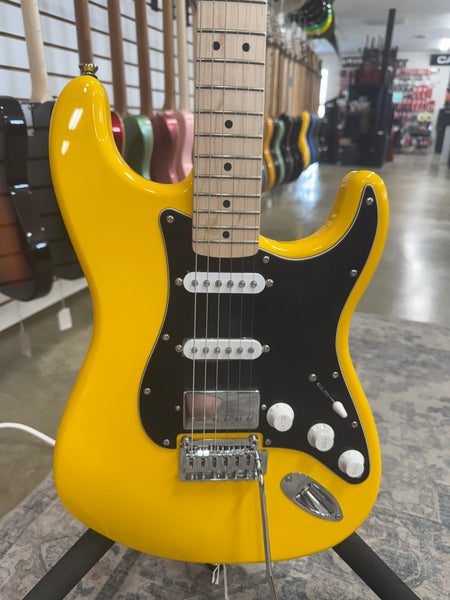 Squier FSR Affinity Series Stratocaster HSS with Maple Fretboard - Graffiti Yellow - B Stock