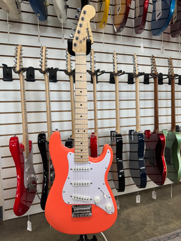 Squier Mini Stratocaster Electric Guitar - Tahitian Coral - B Stock
