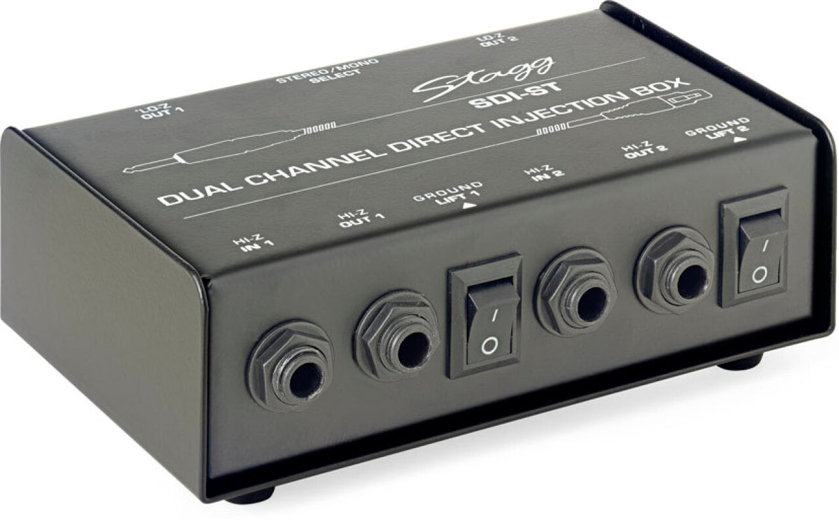 Stagg SDI-ST 2-Channel Passive DI box with Mono/Stereo switch