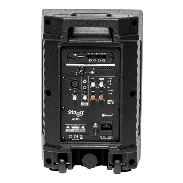 Stagg AS8B 8" Battery Powered Speaker with Wireless Mic & Bluetooth
