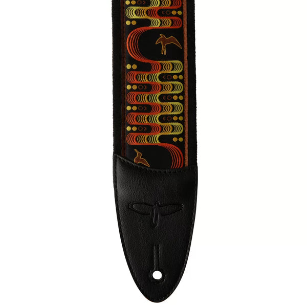 PRS 2.4" Padded Guitar Strap w/FLASH, Custom Jacquard Birds Wavelength - Yellow