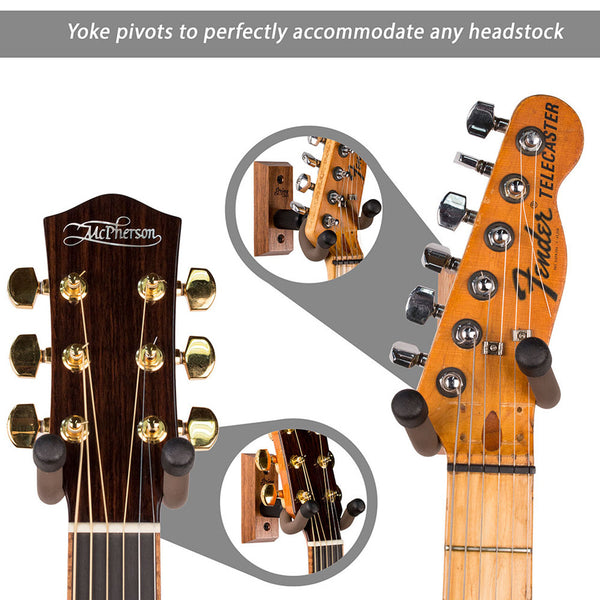 String Swing CC01KOAK Home and Studio Guitar Keeper Wall Mount