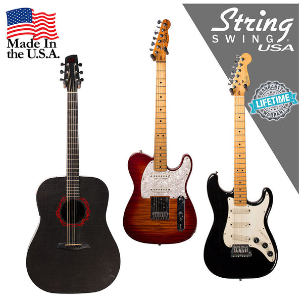String Swing CC01KOAK Home and Studio Guitar Keeper Wall Mount