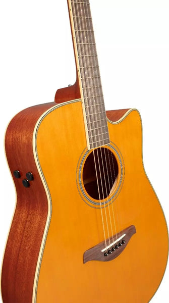 Yamaha FGC-TAVT TransAcoustic Acoustic-Electric Guitar - Vintage Tint