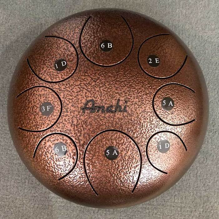 Amahi KLG10-8BZ 10" Bronze Steel Tongue Drum