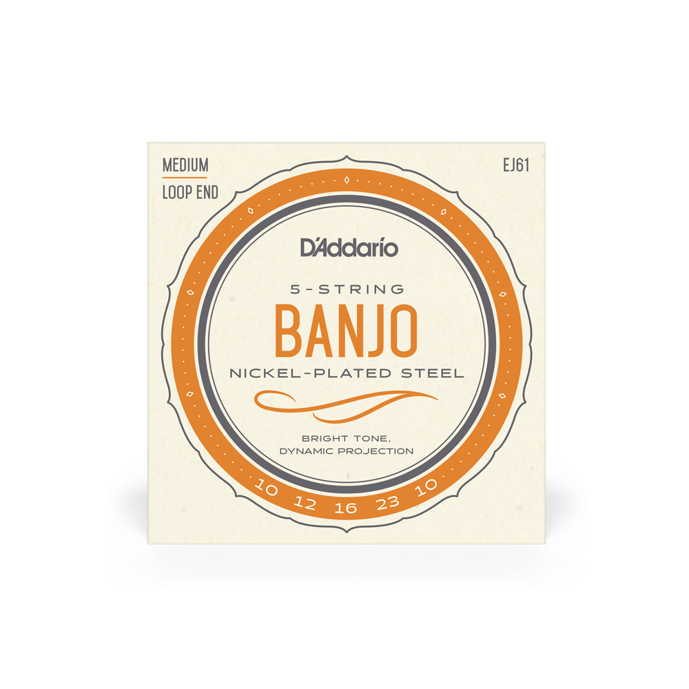 D'Addario EJ61 5-string banjo strings, medium 10-23 - view 3