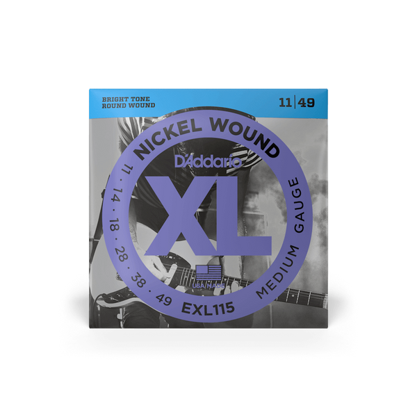 D'Addario EXL115 Nickel Wound Medium Blues/Jazz Electric Guitar Strings, .011 - .049