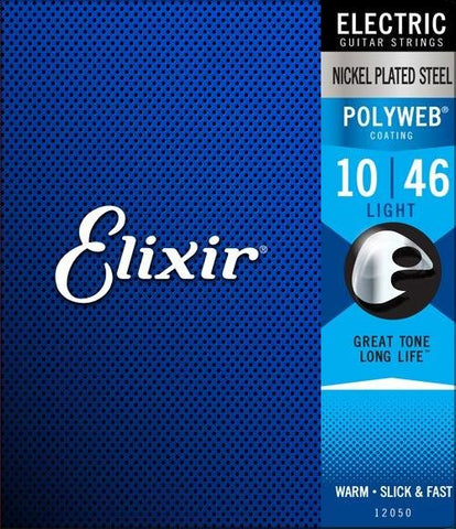 Elixir 12050 Polyweb Nickel Plated Steel Electric Guitar Strings - Light (10-46)