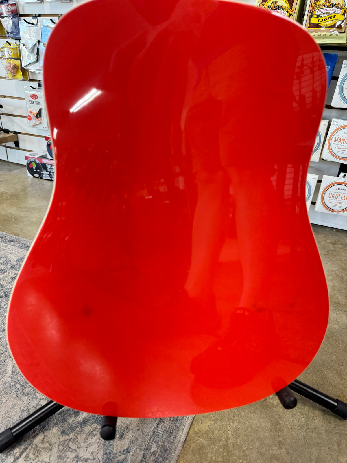 Fender California Standard Redondo Mini - Fiesta Red - back of body