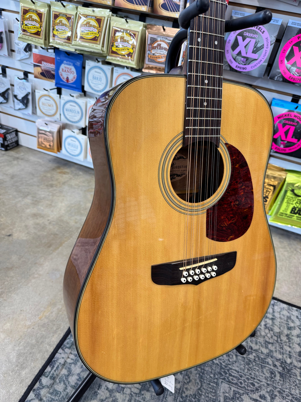 Used Fender Santa Maria 12-string acoustic guitar - angled front view