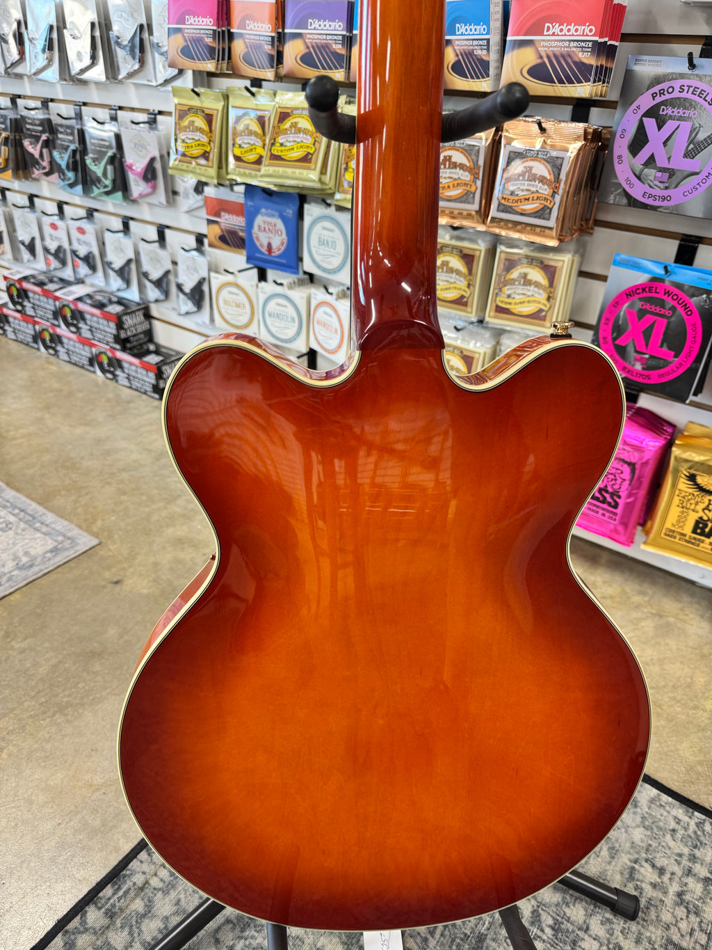 Used Gretsch Streamliner Center Block Cat-Eye, Abbey Ale - back of body
