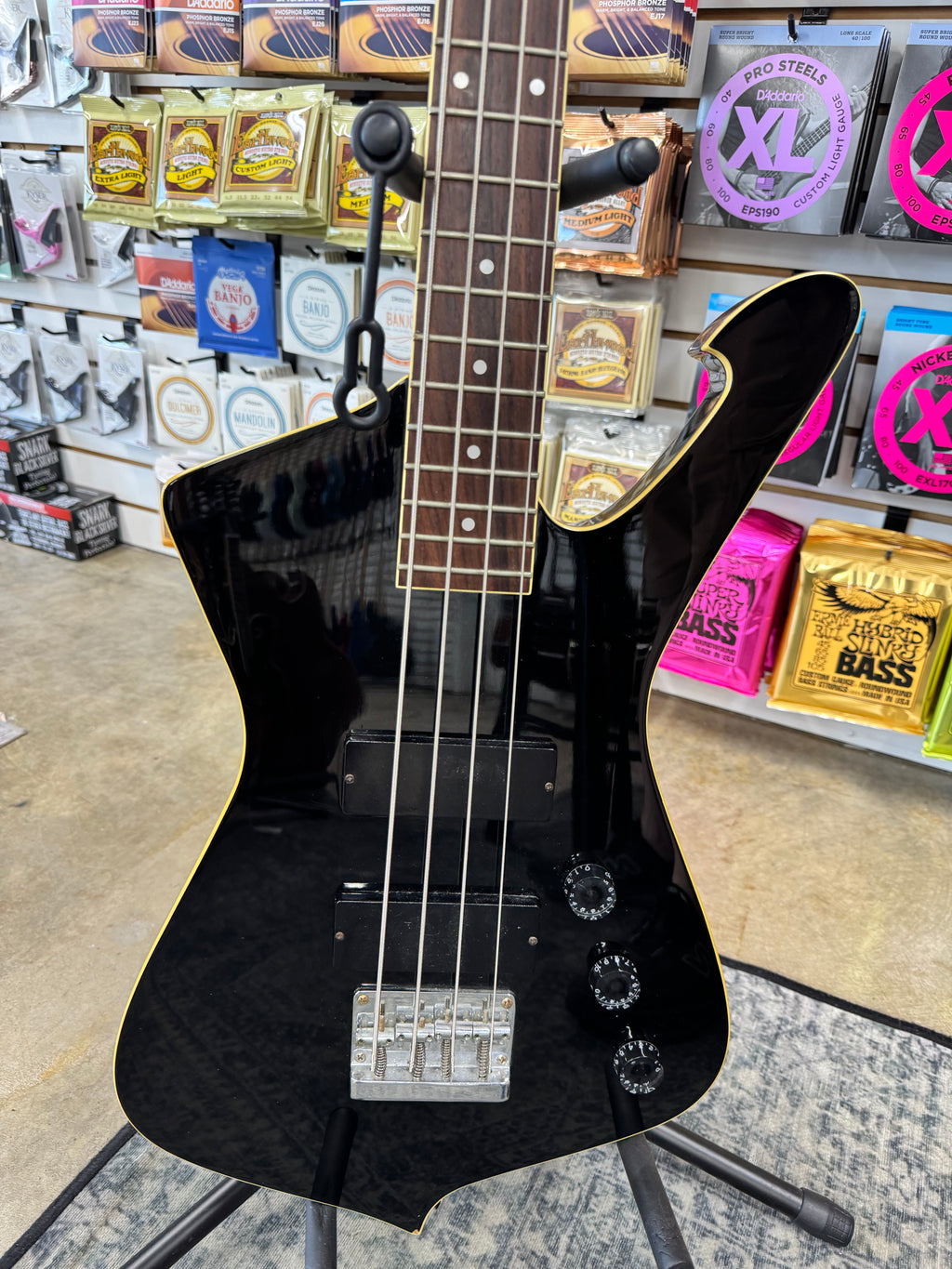 Used Ibanez ICB300 Iceman Bass, Black - Iceman body, pickups and bridge