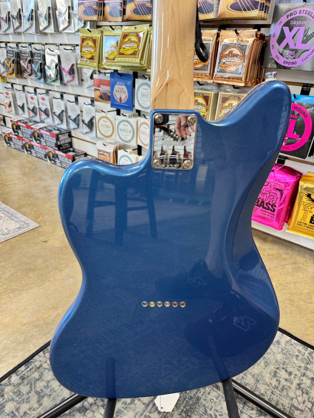 Used Squier Paranormal Jazzmaster XII 12-string, Lake Placid Blue - back of body