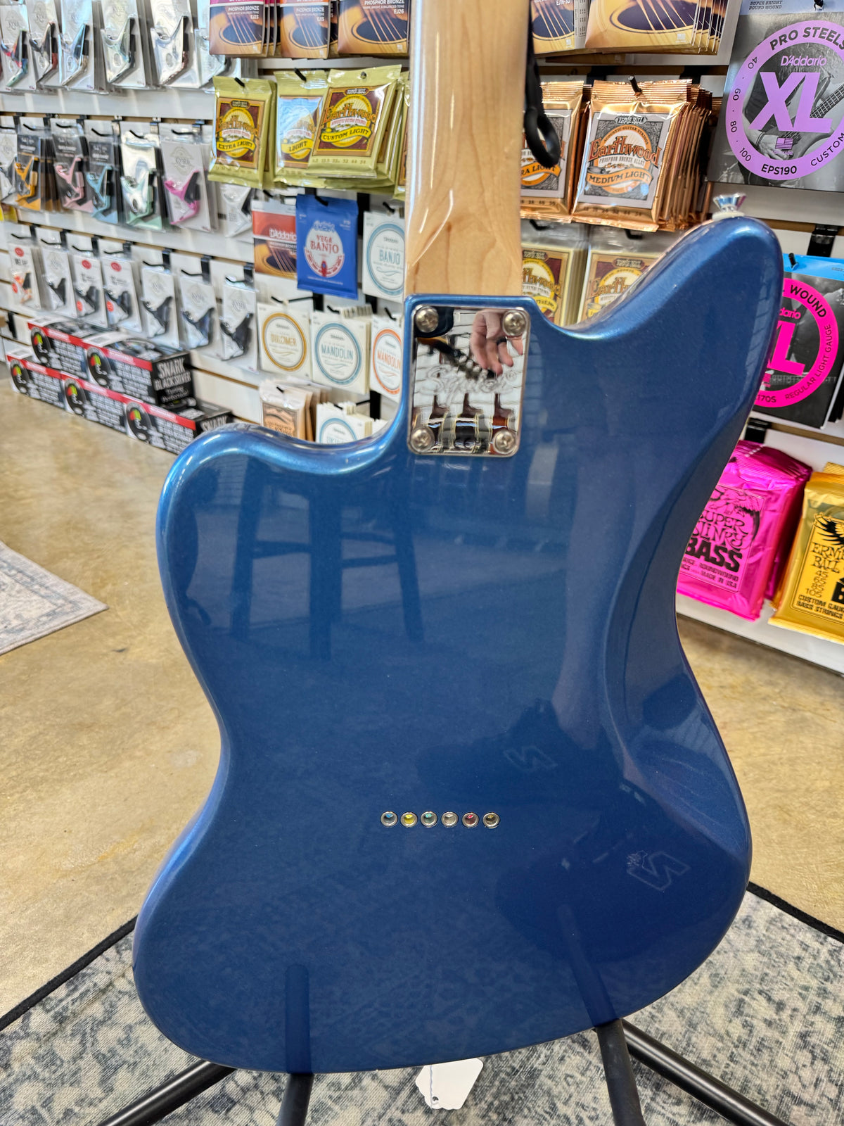 Used Squier Paranormal Jazzmaster XII 12-string, Lake Placid Blue - back of body
