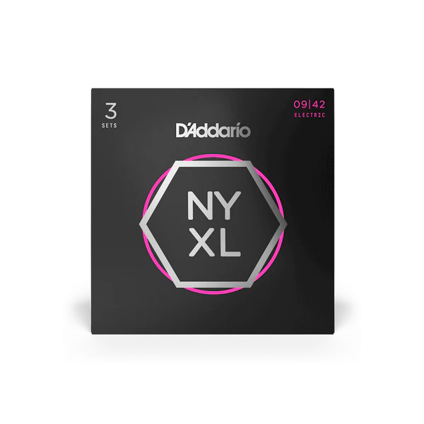 D'Addario NYXL0942-3P Nickel Wound Electric Guitar Strings, Super Light Gauge 09-423 Pack