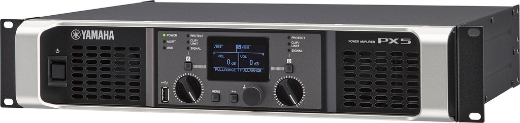 Yamaha PX5 2-Channel Power Amplifier with DSP - 800W x 2 at 4 Ohms - right angle view 4