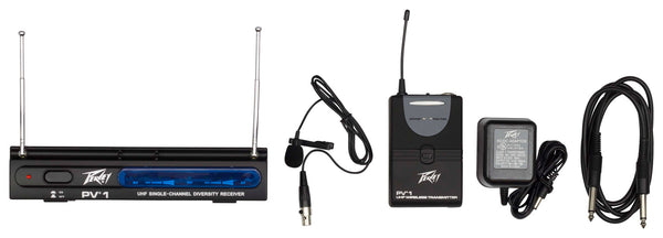 Peavey PV-1 U1 BL UHF Lapel Wireless System 911.700MHZ