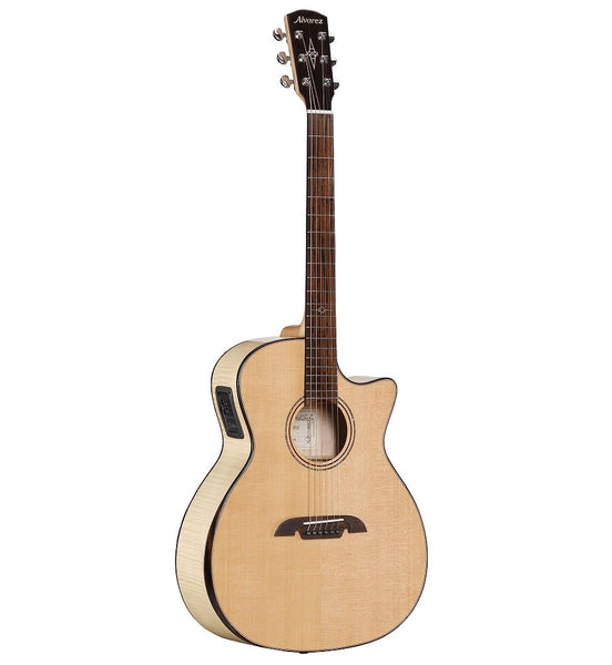 Alvarez AGFM80CEAR ARTIST ELITE GRAND AUDITORIUM ACOUSTIC ELECTRIC W/SLIM BEVEL ARMREST & CUTAWAY - Natural