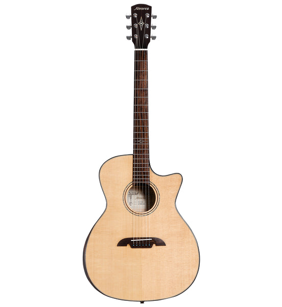 Alvarez AGFM80CEAR ARTIST ELITE GRAND AUDITORIUM ACOUSTIC ELECTRIC W/SLIM BEVEL ARMREST & CUTAWAY - Natural