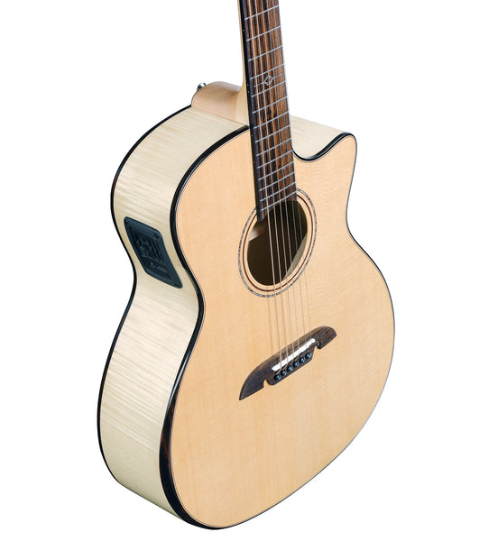 Alvarez AGFM80CEAR ARTIST ELITE GRAND AUDITORIUM ACOUSTIC ELECTRIC W/SLIM BEVEL ARMREST & CUTAWAY - Natural
