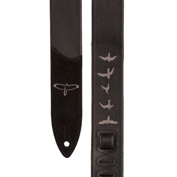 PRS Leather Embroidery Birds Black