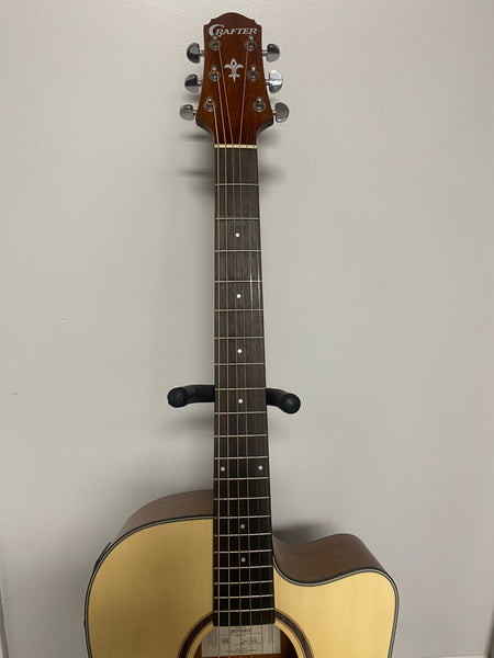 Crafter HD100-CE-N Silver series 100 dreadnought acoustic-electric guitar with cutaway