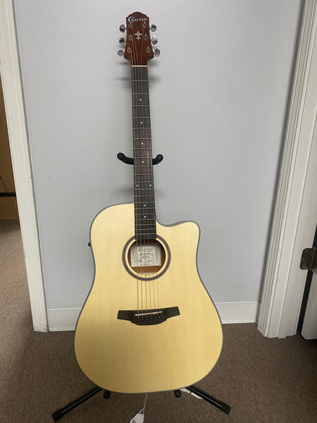 Crafter HD100-CE-N Silver series 100 dreadnought acoustic-electric guitar with cutaway