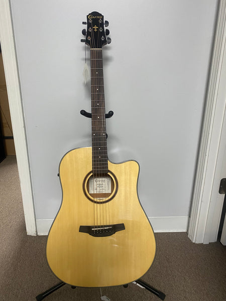 Crafter HD250-CE-N Silver series 250, dreadnought acoustic-electric guitar with cutaway