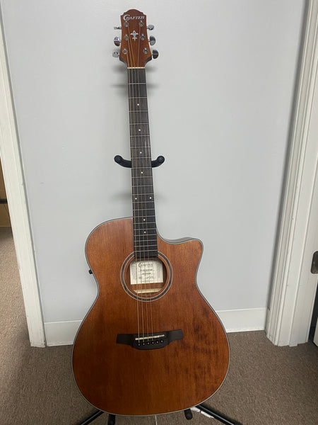 Crafter HT100-CE-BR Silver series 100 Orchestra acoustic-electric guitar with cutaway